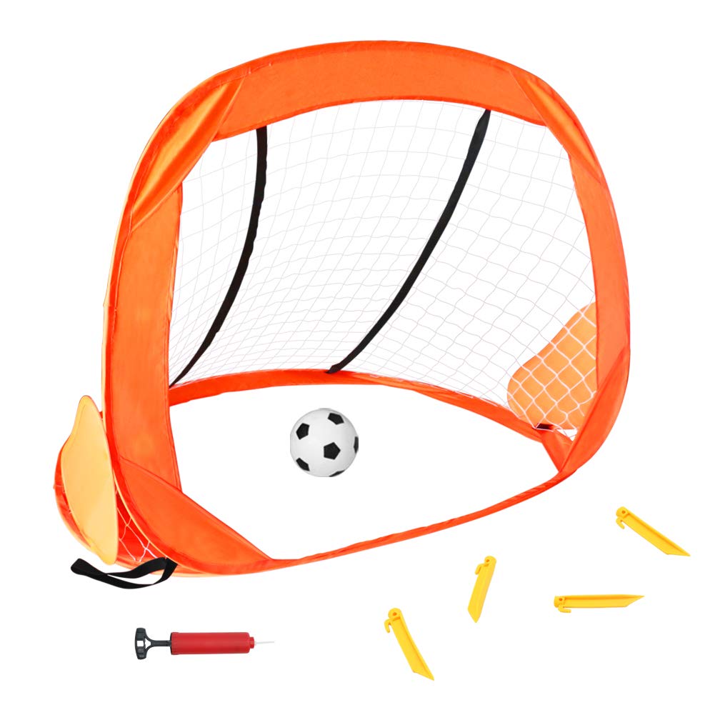 Fajiabao Soccer Goal Set Portable Sports Target Training Net Gifts with Carry Bag and Mini Soccer Ball and Pump for Kids Toddlers Children and Babies Age 3 4 5 6