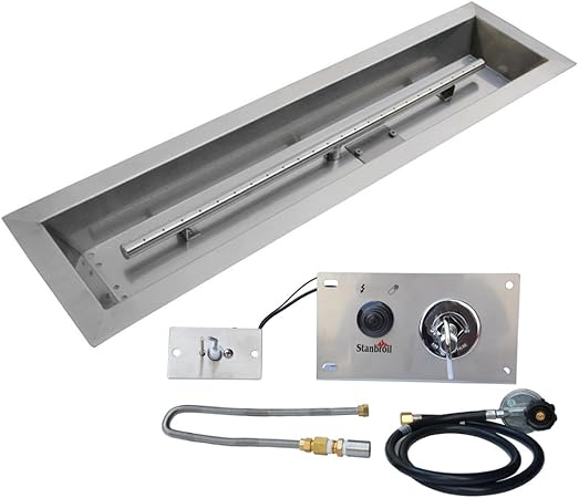 Amazon Com Stanbroil 36 X 6 Inch Linear Drop In Fire Pit Pan