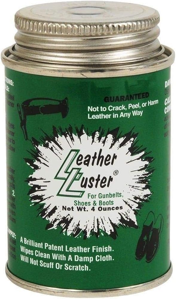Leather Luster Hi Gloss Brilliant Patent Leather Finish 4 Ounce - Black: Shoes