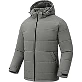 Rdruko Men's Puffer Jacket Hooded Sherpa Lined Water Resistant Insulated Thermal Winter Coats
