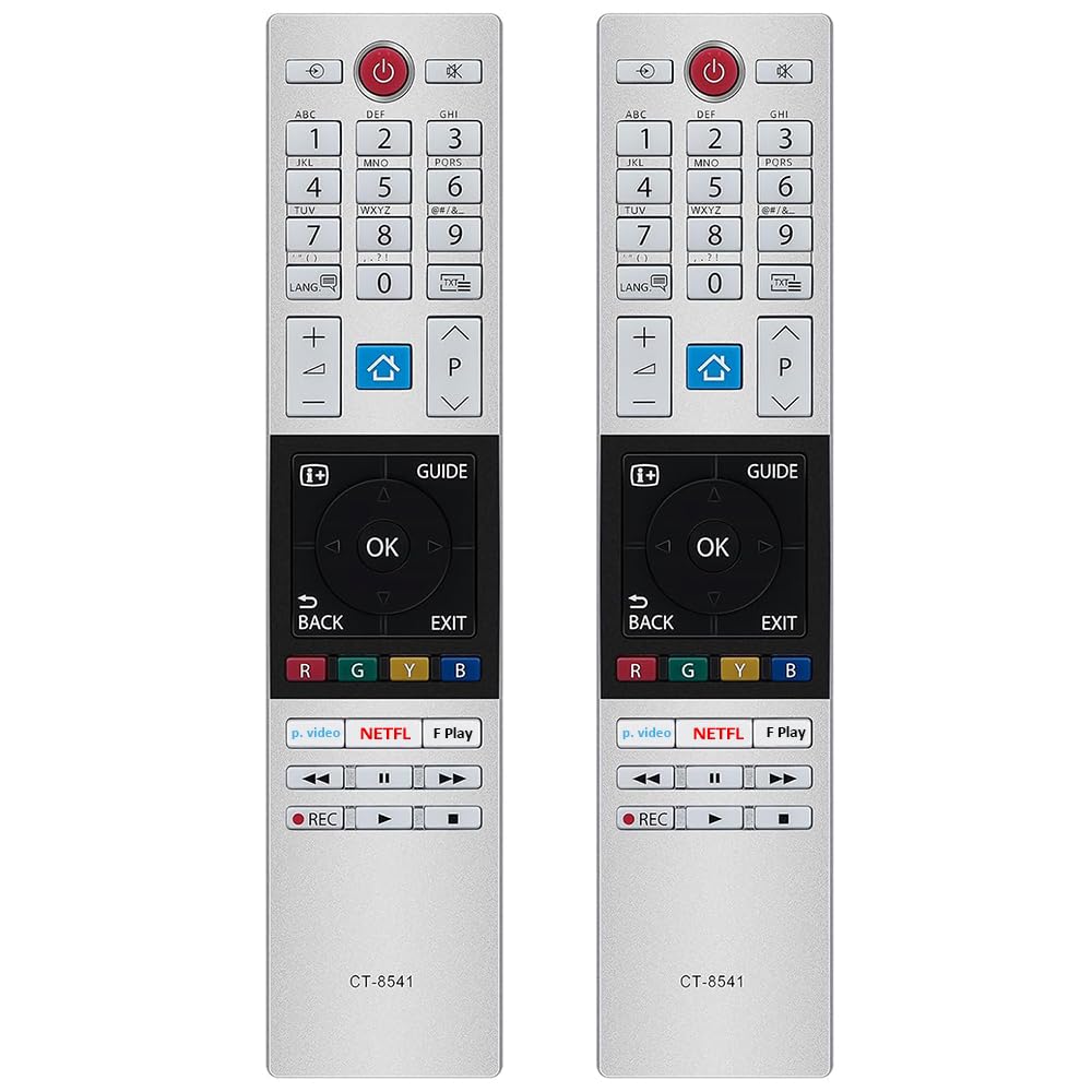 【Pack of 2】 Replacement CT-8541 CT8541 30101774 RC42150P Remote Control Compatible with Toshiba UHD Frevieww 2018 2019 Ready HD LCD LED TV