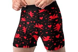 RANDOM STOCK APPAREL Mens Lipstick Kisses All Over Boxer Briefs Valentines Day Underwear