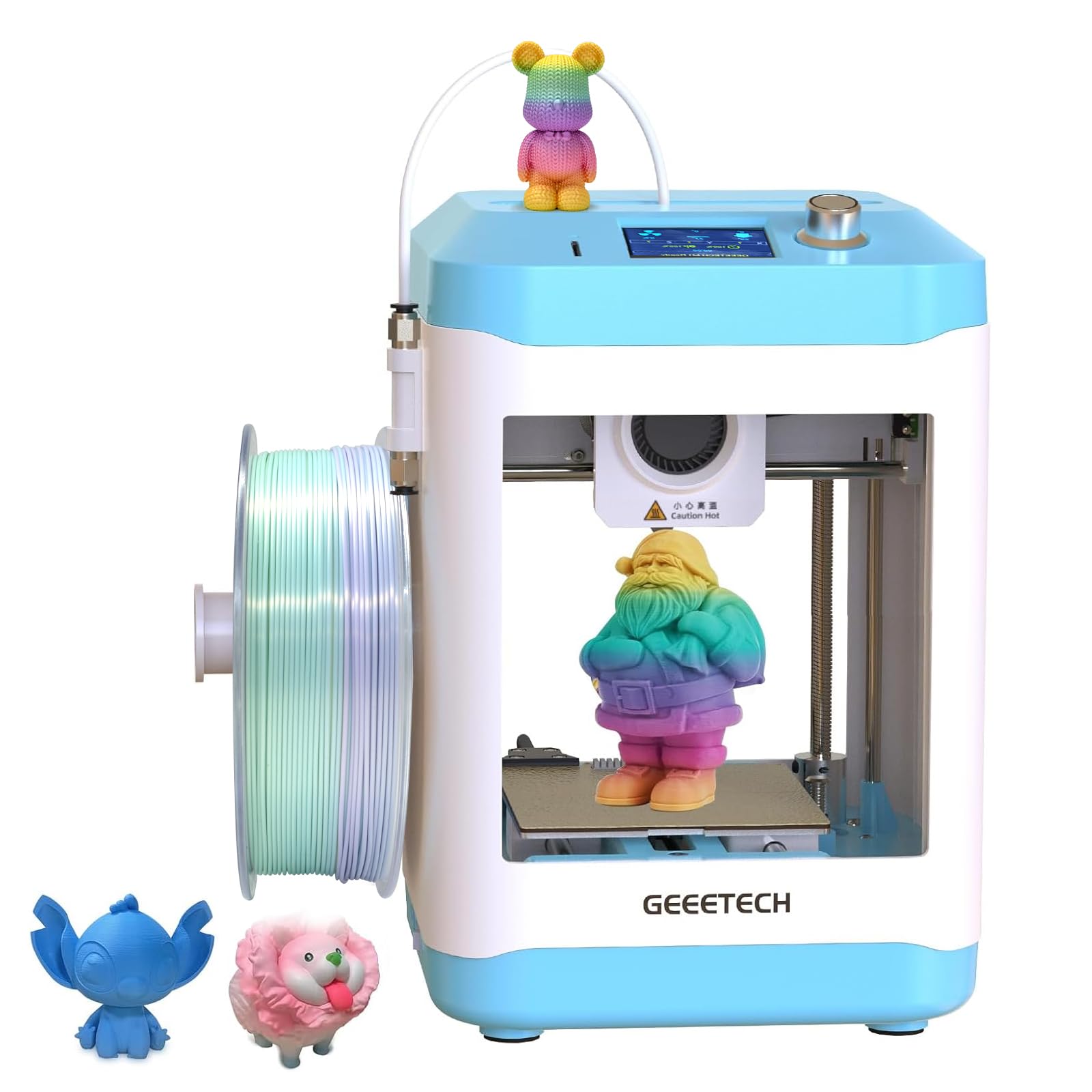 Photo 1 of 3D Printer for Kids and Beginners,Geeetech Mini 3D Printers with Auto Leveling,High Speed and Fully Open Source,Fully Assembled Direct Drive Extruder,for Home and School,Print Area 3.94×4.33×3.94 in