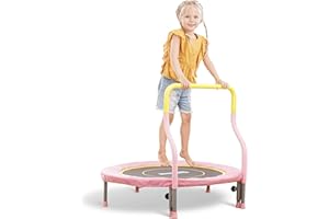 Pelpo Trampoline for Kids, Toddler Trampoline with Handle, Mini Trampoline for Children, Small Trampoline Toy Burn Energy