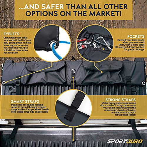 SPORTOURO Truck Bike Tailgate Pad Tailgate Bike Pads, Tailgate Cover, Tailgate Mat, Tailgate