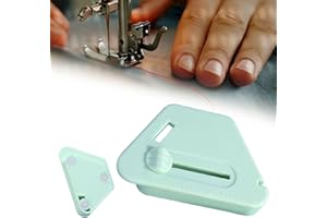WARSPOT Magnetic Seam Guide for Sewing Machine, Polygonal Multifucntional Seam Guide Hemmer Guide with Scale, Universal Sewing Accessories and Supplies (B-Green)