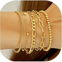 Chunky Bracelets Gold-Plated Bracelets For Women Dainty Boho