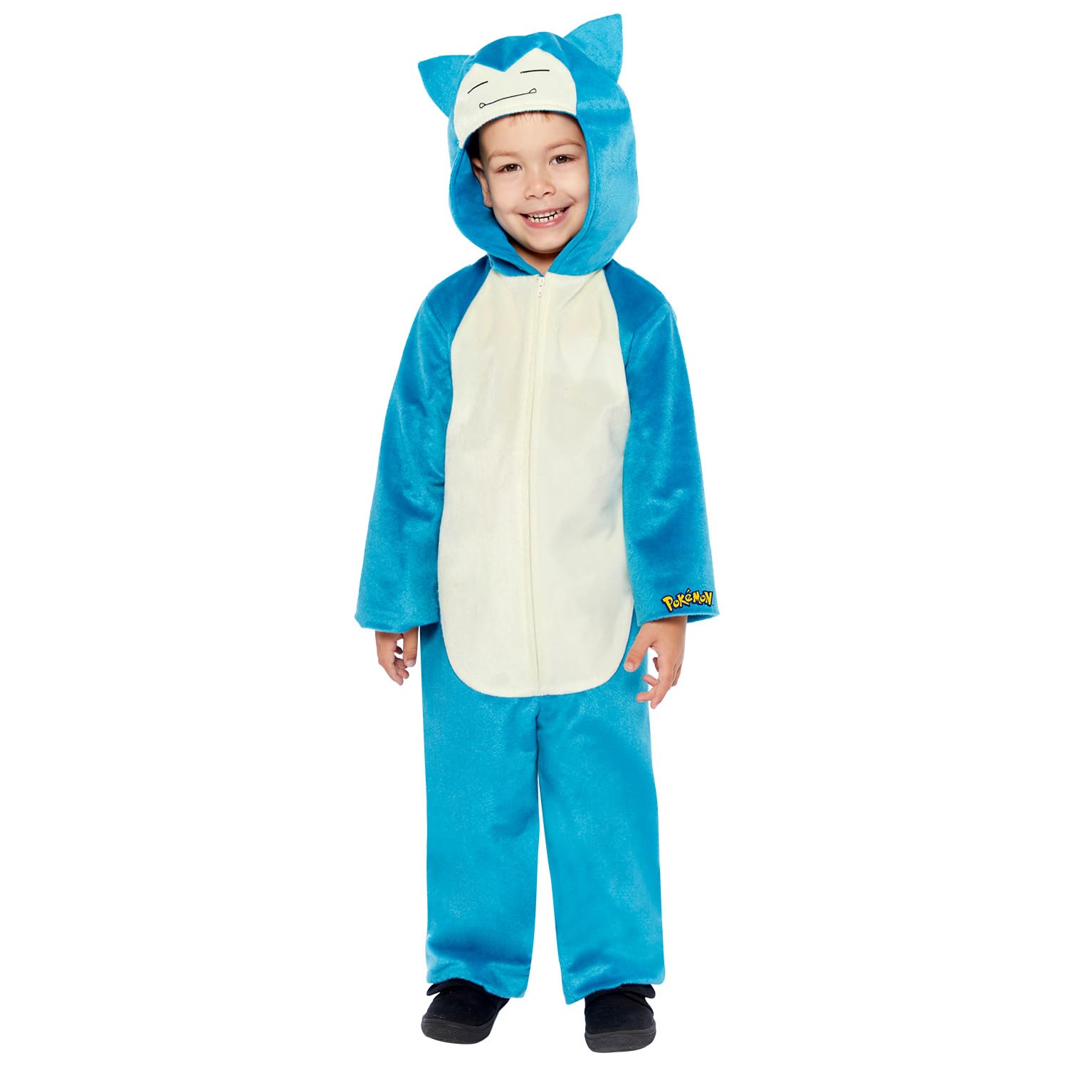 Amscan 9918669 - Unisex Officially Licensed Pokémon Snorlax Hooded Jumpsuit Kids Fancy Dress Costume Age: 8-10yrs