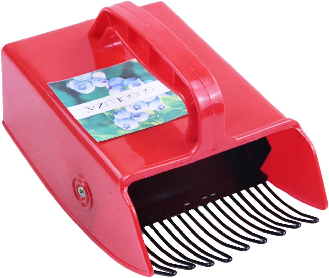 GUGULUZA Berry Picker Comb Plastic Blueberry Rake Scoop for Fruit Harvesting 24 * 14 cm (Red)