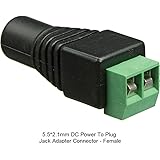 Viewi SSL Satellites 4-Pack DC Female Plug Jack Adapter Connector Plug Adapter for CCTV Camera