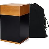 LINES ARTE Cremation Urns for Ashes Adult Male Female,Large Burial Funeral Wooden Urns Box and Casket for Ashes Men Women Dad Mom Child,Holds Up to 250 LBS