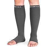 NEWZILL Compression Socks for Women & Men Circulation 20 mmHg, Graduated Open Toe, Cotton Compression Socks for Nurses
