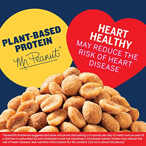 PLANTERS Honey Roasted Peanuts, Sweet and Salty Snacks, PlantBased