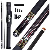 CRICAL CXD Series Carbon Fiber Pool Cue, Low Deflection, 58 Inch | 12.5mm tip, Pro Taper shaft, precise control, easy stroke feel for adults