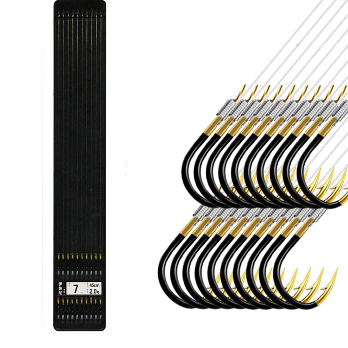 FOLANDO 10 Pieces Carp Fishing Hair Rigs Set, Curved Barbed Hook, Handmade Rigs and Fishing Accessories #8#9#10