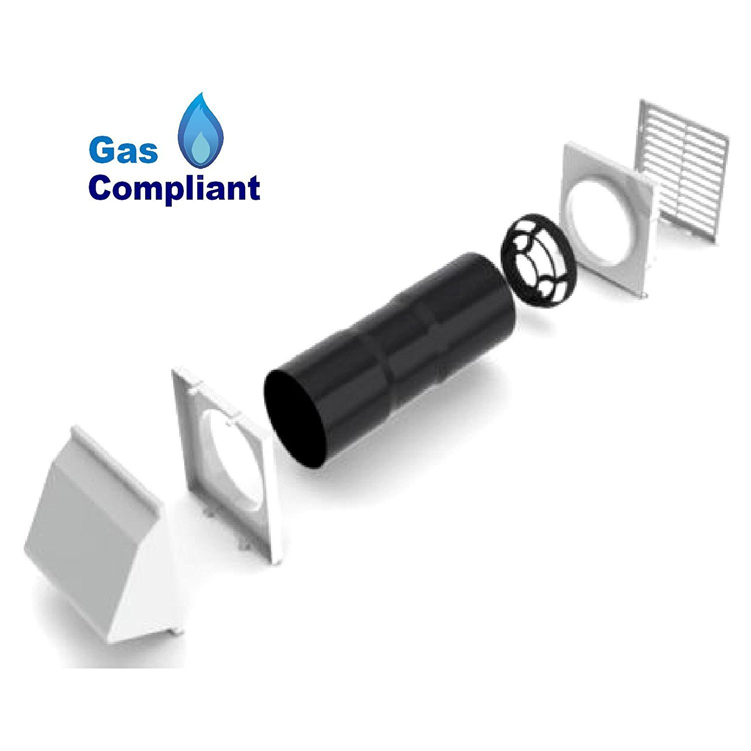 Anti Draught Air Ventilator Core Drill White Hooded Cowl Wall Cavity