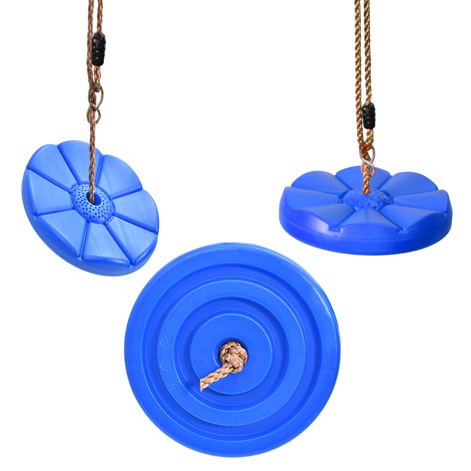 Photo 1 of IFOYO Tree Rope Swing Disc, Rope Swings Round Kids Swing Seat Strong Disc Swings for Outdoor Backyard Playground Holds 220lbs/100kg for 3-10 Years Kids Children, Blue