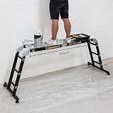 TOUGH MASTER Multi-Purpose Aluminium Ladder EN131-6 Folding Extension Ladder view 3
