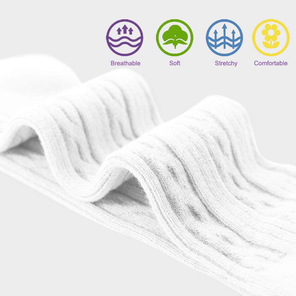 CozyWay Little Girls Tights Seamless Cable Knit Tights for Toddler Girl Baby Girl Pantyhose Leggings Size 1-12 Years