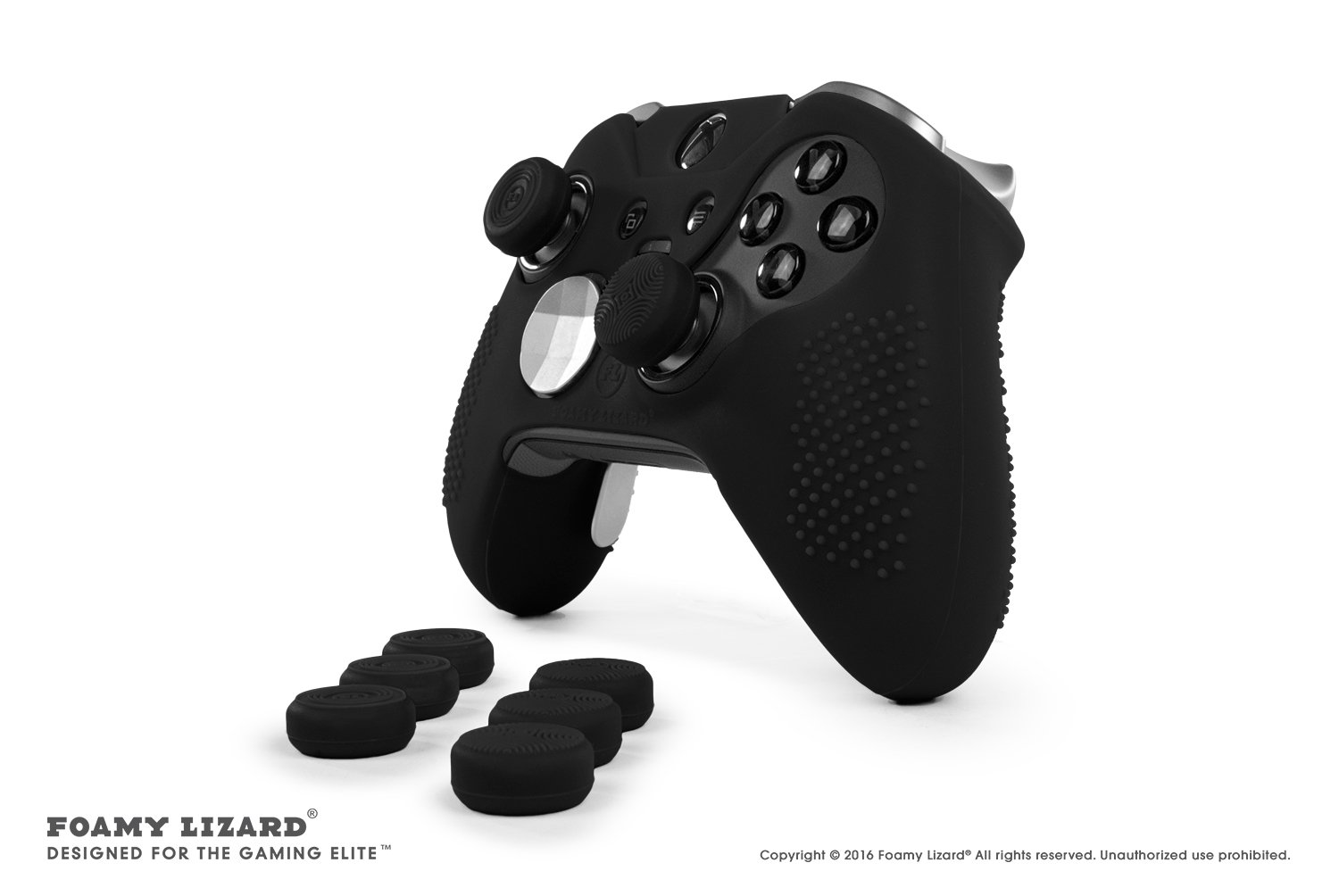 ElitePro Grip Studded Skin Set for Xbox One Elite Controller by Foamy Lizard Sweat Free Silicone