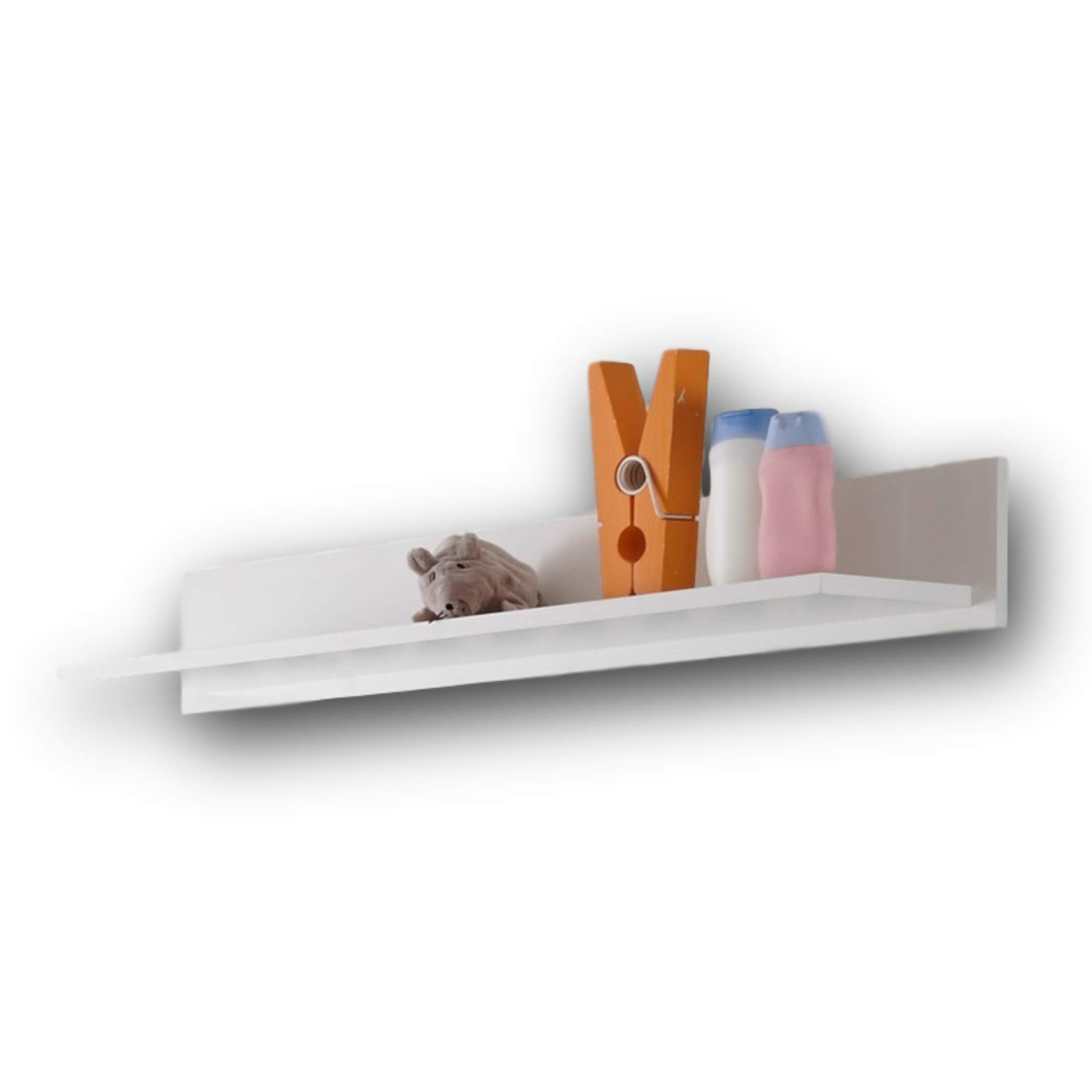 Stella Trading BIBO Baby Room Wall Shelf in White - Versatile Wall Shelf for Your Baby's Room - 95 x 15 x 22 cm (W x H x D)