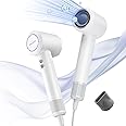 PLUZZ Hair Dryers, 110000RPM 1600W High Speed Blow Dryer for Women Men Kids Fast Drying, Pearl White Small Portable Professional Ionic Hair Dryers with Low Noise for Home or Traveling