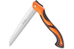 SIVIAS Premium Folding Saw, Heavy Duty 10 Inch SK-5 Steel Blade Hand Saw for Wood, Camping, Pruning. Camping Saw Pruning Saw for Tree Cutting