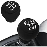 HHZL Automotive Gear Shift Knob Cover, 6-Speed Manual Transmission Silicone Shift Knob, 0.705 Ounce Weight Anti-Slip Protective Gear Lever Cover Universal for Most Cars Interior Accessories(Black)