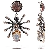 Crystal Animal Drop Earrings – Vintage Rainbow Dangle Earring, Bee, Dragonfly, Spider, Antique Statement Earring Handmade,Idea for Women, Lover, Sister, Valentine