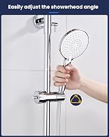 YEAUPE Shower Head Holder 360° Adjustable Chrome Plated 16-28mm Rail view 4