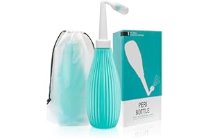 Waterpulse Peri Bottle for Perineal Care-Baby Travel Bathing kit, Upside Down peri Bottle,Women or Bedridden Patient for Perineal Recovery and Cleansing After Birth,Cloth Diaper Sprayer (Mint Green)