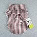 Fitwarm Western Plaid Shirts for Dog Clothes Pet Polo Apparel + Wedding Bow, Red, Medium