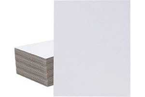 XPERIA BOX 50 Pack 11x14 Inch White Corrugated Cardboard Sheets, Corrugated Cardboard Filler Insert Sheet Pads for Mailing, Pack Shipping, Cardboard Backing, Craft Card Board