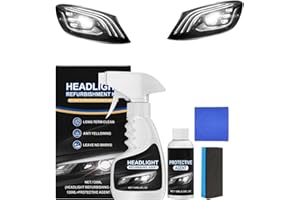 Automotive Headlight Restoration Kit,2026 New Upgraded Headlight Restoration Polish Kits,with Coating Agent, Sponge Wipe & To