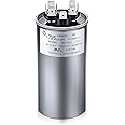 70/5 MFD uF 370/440 VAC CBB65B Dual Run Round Capacitor, UL Listed Motor Run Capacitor for Condenser Straight Cool or Heat Pump Air Conditioner Parts Replacements