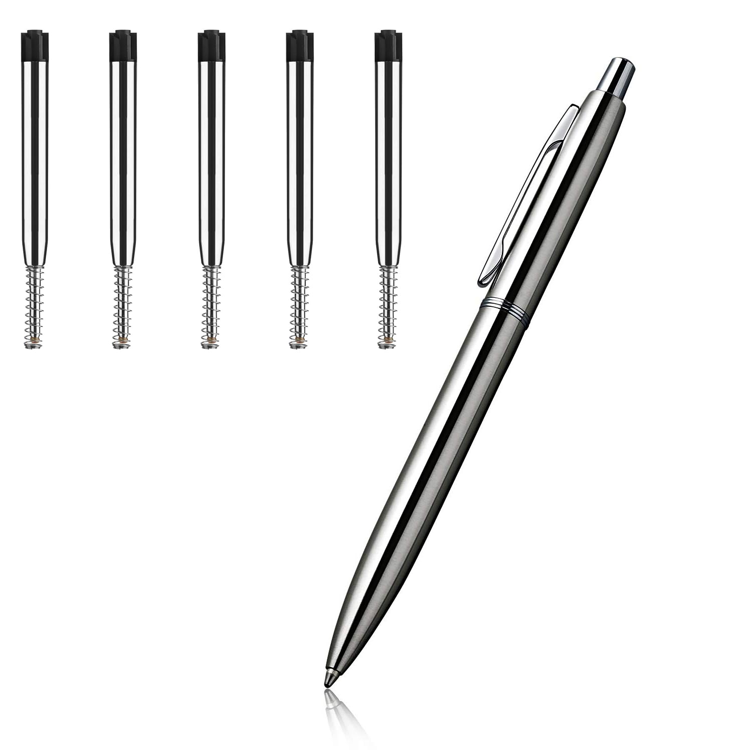 Dzxin Metal Ballpoint Pen,1 Pcs Retractable Metal Ballpoint Pens