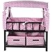 Naomi Home Kids Canopy Doll Crib with Baskets Espresso