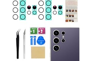 Phoupair 2 Set Back Camera Lens Replacement Compatible with Samsung Galaxy S24 Ultra All Carriers with Professional Repair Kit and Installation Instruction