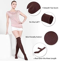 MEIKAN Green Thigh High Socks, Knee High Socks for