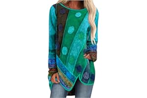 Bilqis Long Shirts for Women to Wear with Leggings Christmas Snowflake Graphic Tees Crewneck Long Sleeve Sweatshirt