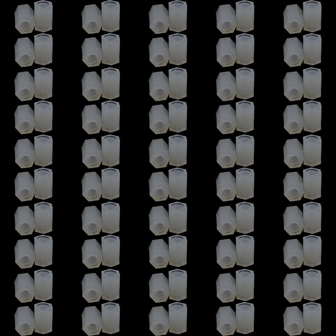 Photo 1 of 100pcs M2 6mm Nylon Hex Standoff Internal Thread Dual-Ended Spacer (M2X6)