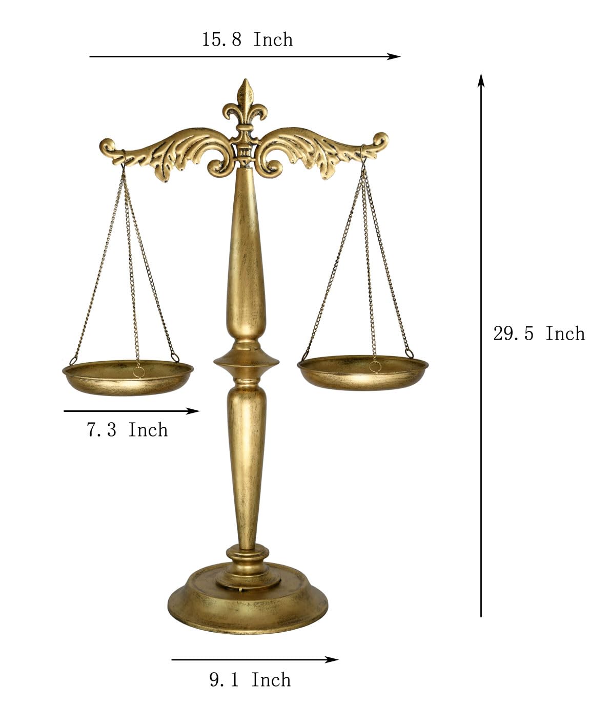 Owlgift Large Metal Jewelry Tower Organizer Stand, Necklaces Bracelets Earrings Holder Storage, Aesthetic Room Décor, Cosmetic Centerpiece Display, Lawyer Scale of Justice