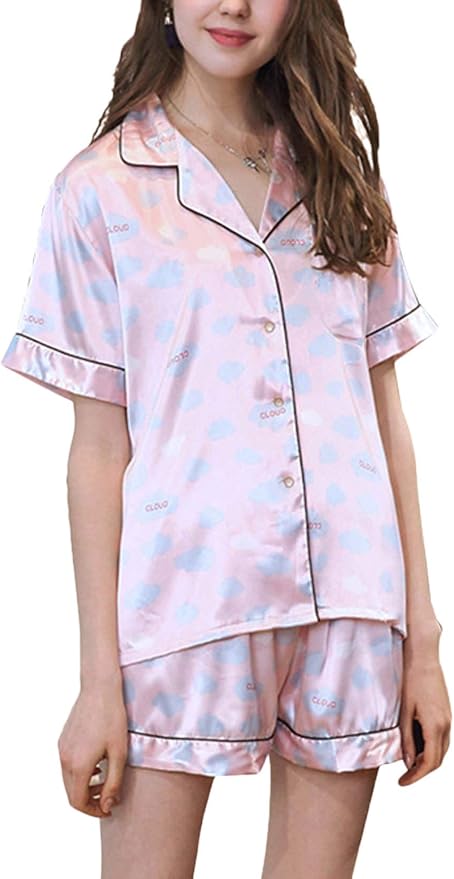 Pyjama Femme Été MoFiz - Haut Col V & Short - Viscose Douce Avec Poches