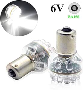 Ruiandsion 1156 BA15S P21W 7506 LED Tail Lights 5050 8SMD LED Chipsets AC6-30V Non Polarity Amber Yellow LED Bulb For Reverse Turn Signal Light Pack Of 2