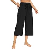 Wide leg capri sweatpants Clearance