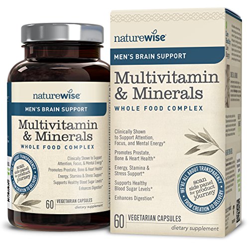 NatureWise Men's Multivitamin & Mineral Whole Food Complex with Brain Support