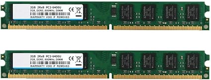 Amazon インテルamdシステム グリーンとramモジュールの互換性が4gbのキット 2 X 2gb 2rx8 Ddr2 800mhzのudimm Pc2 6300 Pc2 6400 Cl6 Pc2 6400uの1 8v 240 Pin 非eccアンバッファードメモリデスクトップ Bpx メモリ 通販