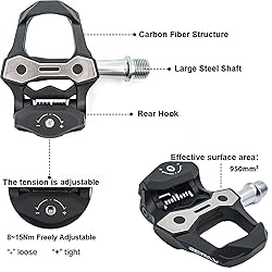 ZERAY Carbon Road Bike Pedals-Lightweight Clipless