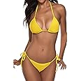 Women Two Piece Swimsuit Sexy Swimwear Halter String Triangle Bikini Sets