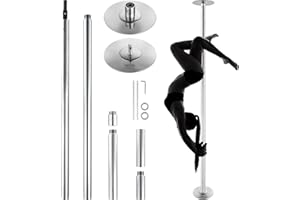 VEVOR Professional Dancing Pole, Spinning Static Dancing Pole Kit, Portable Removable Pole, 45mm Heavy-Duty Stainless Steel P